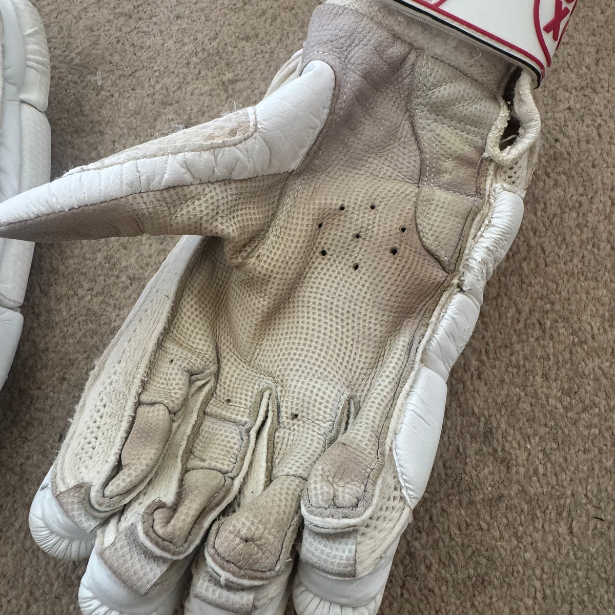 USED LH Men’s Older Design Batting Gloves Pakistan Made