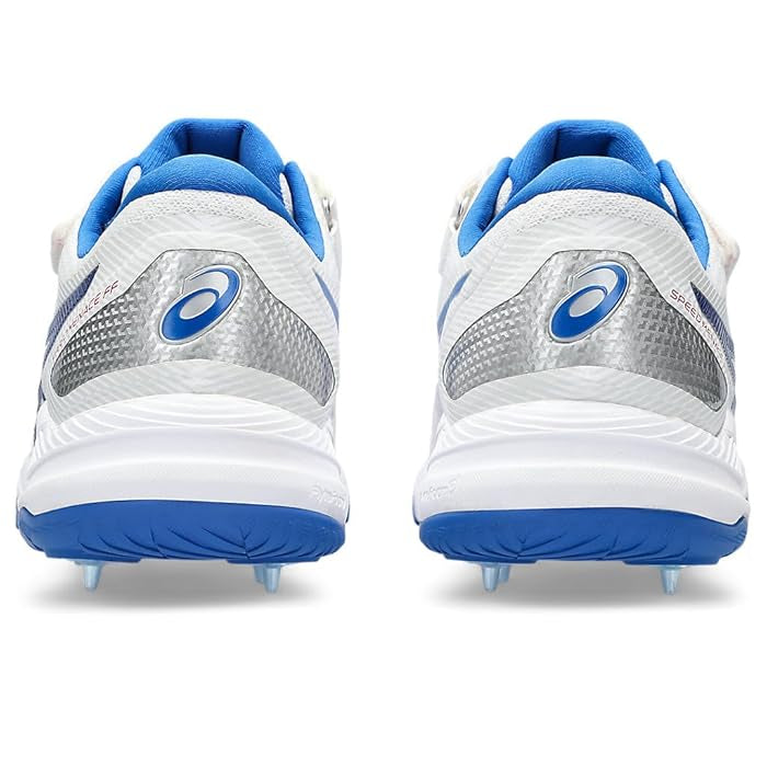 2024 ASICS Speed Menace FF Asics Unisex Bowling Shoes in White / Blue Cricket Shoes