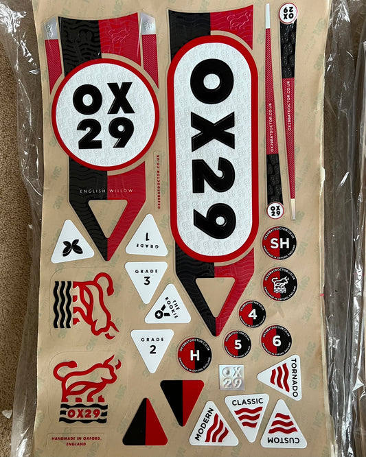 The Classic, Cricket Bat Stickers by OX29