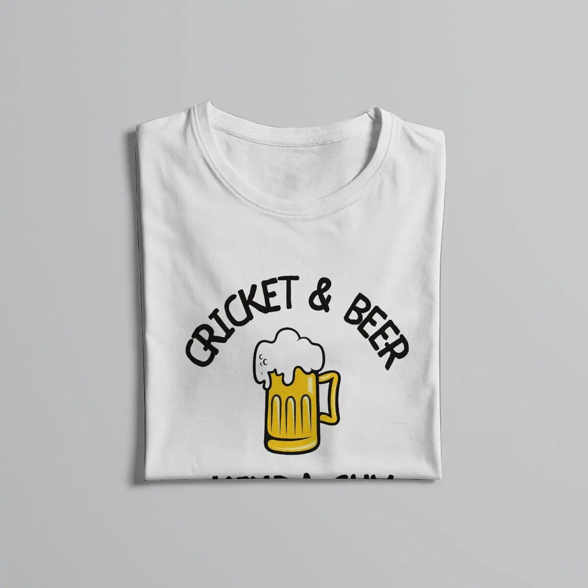 Cricket & Beer Kinda Guy T-Shirt for Men White