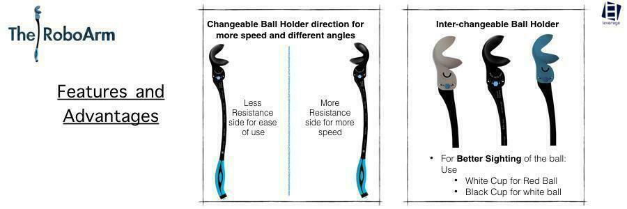 Leverage RoboArm Ball Thrower - NO BOX - RANDOM COLOUR - Blue, White, Black