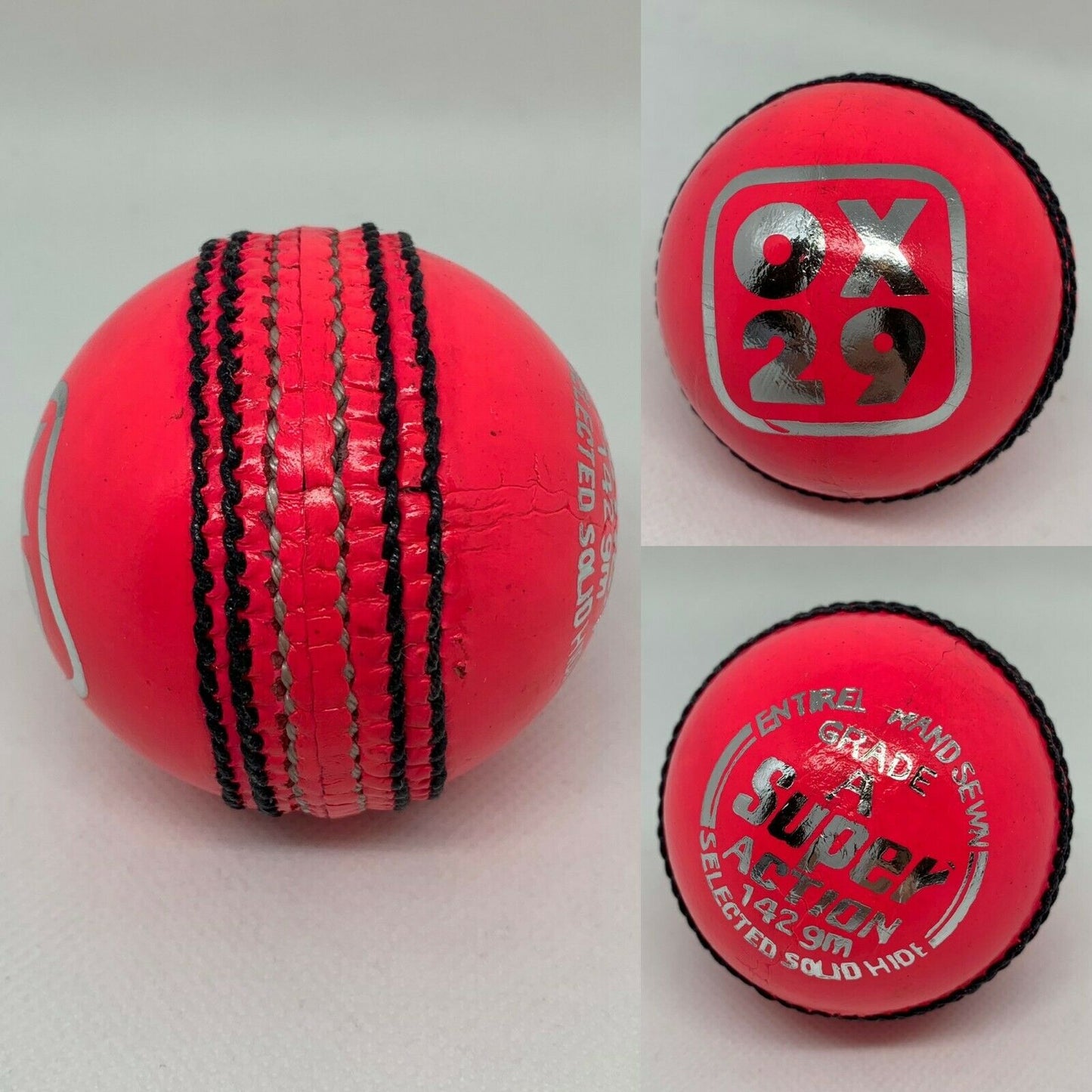 Women's Pink Grade 'A' Super Action 5 oz / 142gm Cricket Ball