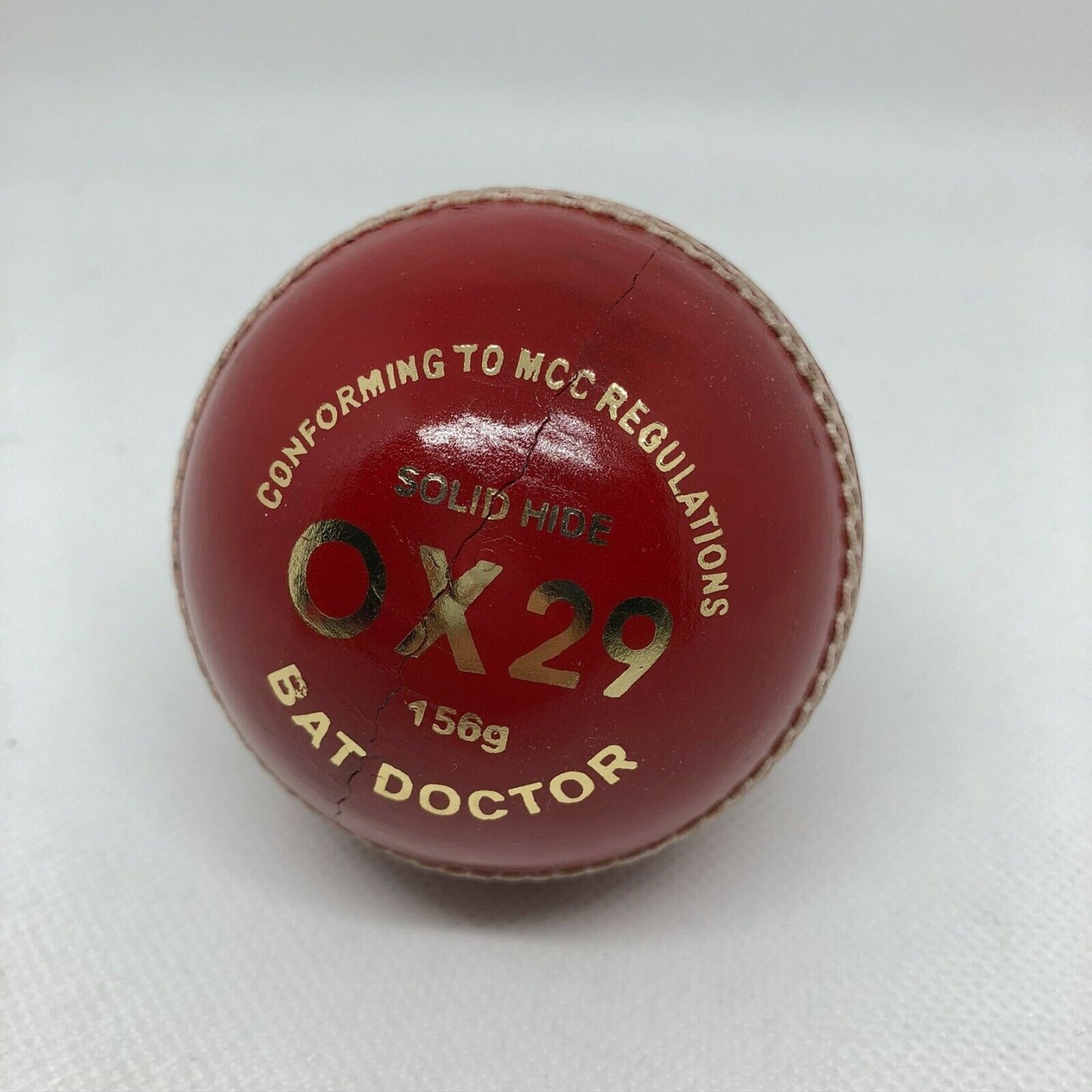 Men's Red Test Crown Grade 'A' Cricket Ball 5 1/2 oz / 156 grams Cricket Ball